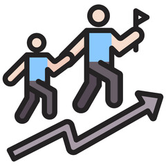 Leadership Outline Color Icon