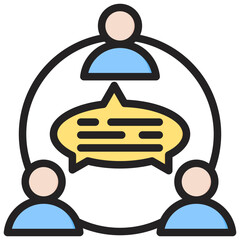 Communication Outline Color Icon