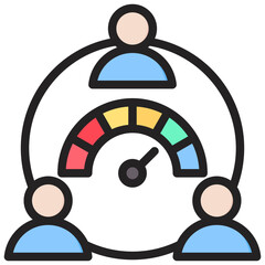 Performance Outline Color Icon