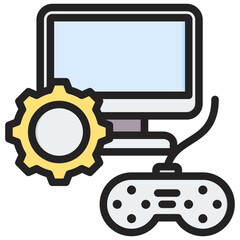 Game Development Outline Color Icon