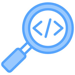 Code Review Blue Icon