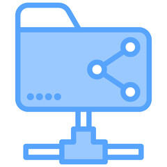 Shared Folder Blue Icon