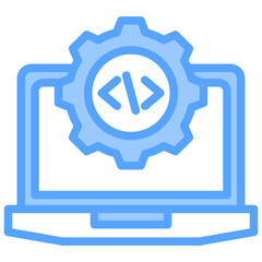 Algorithm Blue Icon