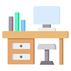 Office Space Flat Icon