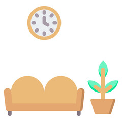 Waiting Area Flat Icon