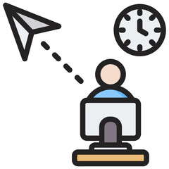 Freelancers Outline Color Icon