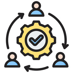 Collaboration Outline Color Icon