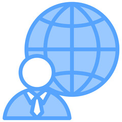 Businessman Blue Icon