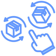 Simulation Blue Icon