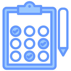 Standardized Test Blue Icon