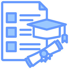Graduation Requirements Blue Icon