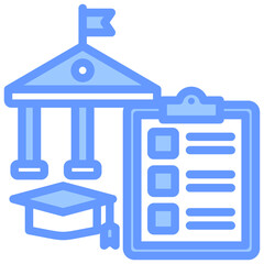 Board Exams Blue Icon