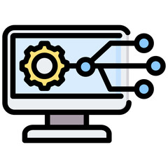 Version Control Outline Color Icon