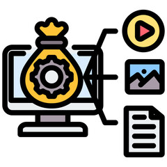 Asset Categorization Outline Color Icon