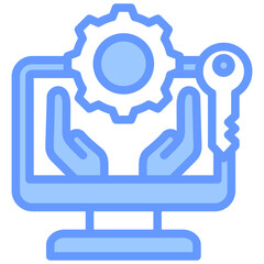 Process Management Blue Icon