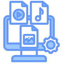 Content Management Blue Icon