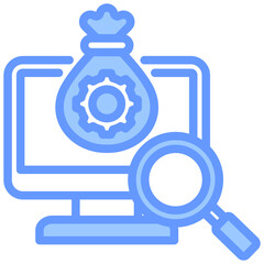 Asset Search Blue Icon