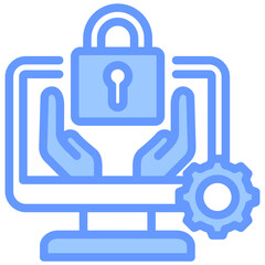 Security Management Blue Icon