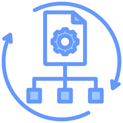 Workflow Automation Blue Icon