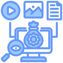 Asset Auditing Blue Icon
