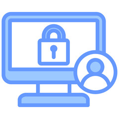 Access Control Blue Icon
