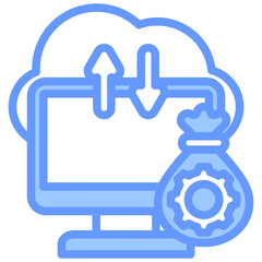 Asset Retrieval Blue Icon