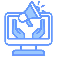 Marketing Management Blue Icon