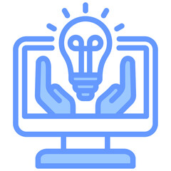 Creative Management Blue Icon