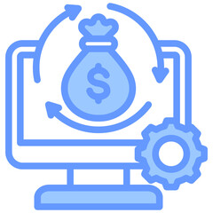 Asset Lifecycle Management Blue Icon