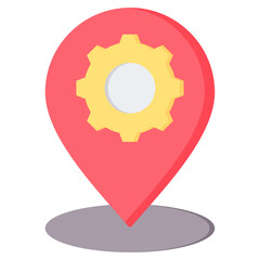 Work Location Flat Icon