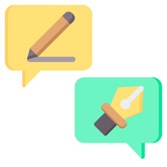 Design Discussion Flat Icon