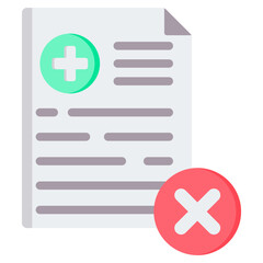 Obraz premium No Sick Leave Flat Icon