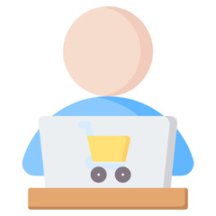 Online Selling Flat Icon