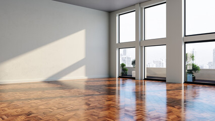 Large luxury modern bright interiors Living room mockup illustration 3D rendering computer digitally generated image