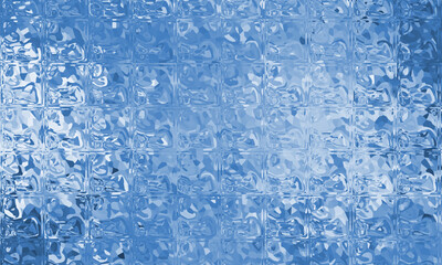 Frost blue  glass foil ice block surface texture