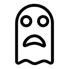 ghost cartoon Halloween Icon Illustration