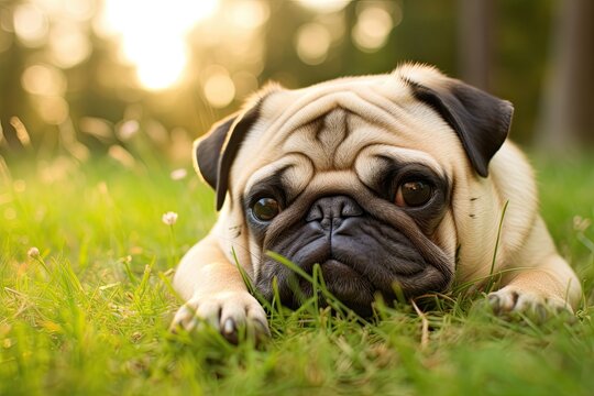 Pug Pictures: Showcasing a Range of Moods and Expressions in the Dog Breed, generative AI