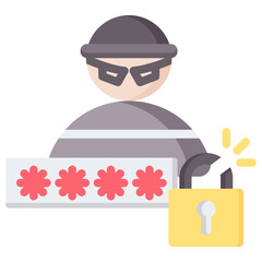 Password Theft Flat Icon