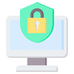 Computer Security Flat Icon