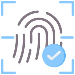 Fingerprint Flat Icon