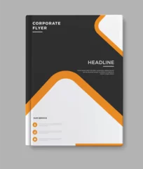 Fototapete Rund annual report coorporate flyer template cover design © Fauzi