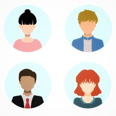 icons set business people doing meeting zoom meeting google meet video call in group icon vector white blue background