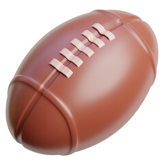 American Football Ball 3D Illustration