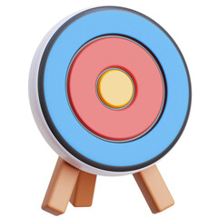 Archery Target 3D Illustration