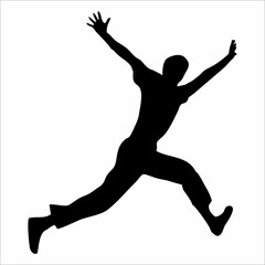 Silhouette of a person jumping