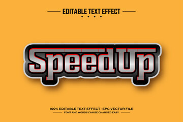 Speedup 3D editable text effect template