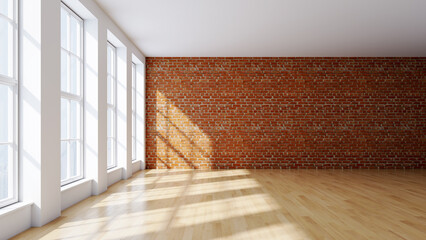 Large luxury modern bright interiors Living room mockup illustration 3D rendering computer digitally generated image