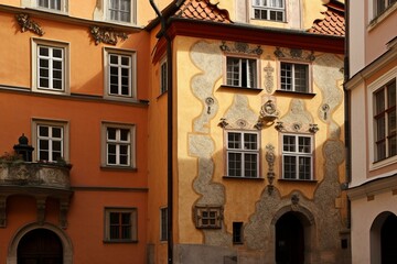 Fototapeta na wymiar a house in Prague's old town square. Generative AI