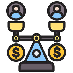 Equity Outline Color Icon