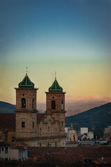 Fototapeta na wymiar Spectacular Sunset Over Zipaquirá Cathedral
